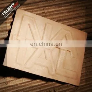 Custom Emboss Jeans Brand Name Logo Leather Patch Tag thumbnail-5