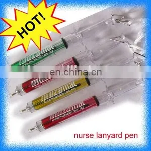 Hot Sale Nurse Lanyard Pen in Syringe Shape Ballpoint Ball Pen thumbnail-1