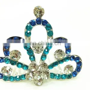 Alloy Crystal Crown Tiaras Wholesale Princess Flower Handmade Bridal Tiaras thumbnail-2