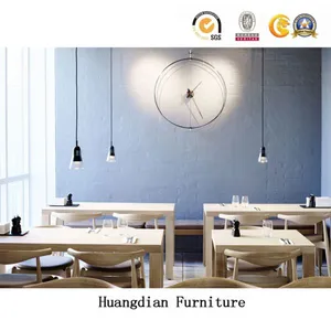Wholesale Restaurant Furniture Coffee Shop Wooden Dining Room Table and Chairs Set thumbnail-3