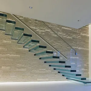 Simple Design Wooden Staircase With Open Riser thumbnail-5