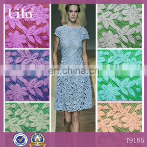 100%polyester Material 58/60"width Lace Fabric thumbnail-6