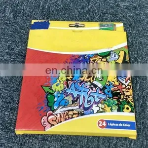 High Quality Stationery 7 " Triangular Color Plastic Pencil 24pcs Set With Sharpener thumbnail-2