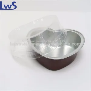 Heart Shaped Foil Heart Pan With Plastic Lid thumbnail-2