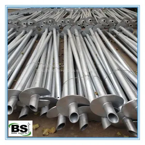 Street Lamp or Parking Light Poles Round Shaft Helical Piles thumbnail-2