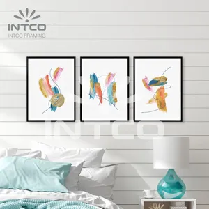 3 Piece Abstract Wall Art, Custom Picture Frames for Art, Abstract Wall Art Set thumbnail-1