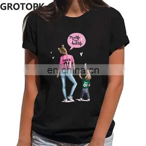 Super Mom Mother's Day Theme Print Stylish Round Neck Personality Slim Short Sleeve T-shirt thumbnail-1