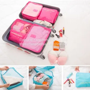 Polyester Cosmetic Wash Bag Women Hanging Toiletry Bag For TravelCustom 6 Set Packing Cubes, Travel Luggage Organizers With Laundry Shoe Bag thumbnail-4