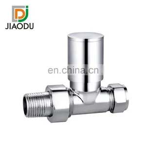 JD-232P-J 1/2" 15mm Brass Thermostatic Wooden Retro Radiator Valve for Underfloor Heating System thumbnail-4