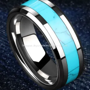 Colored Silver Foil Tungsten Gold Ring thumbnail-1