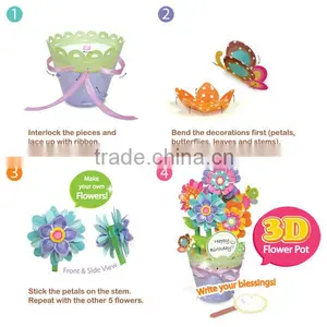 Decoration For Gift Paper Craft Flower Pot DIY 3D Paper Flower thumbnail-5