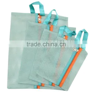 Good Bag 4 Pcs/set Portable Handle Mesh Travel Pouch Tote Bag Packable Zipper Toiletry Tote Underwear Organizer Storage Bag thumbnail-1