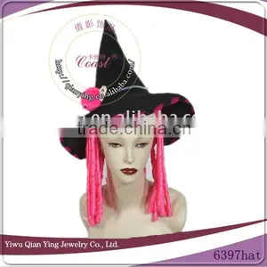 Pink Festival Party Hair Wig Hat for Adults thumbnail-1