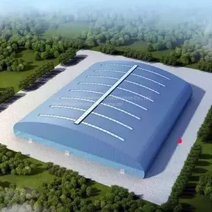 Prefab Steel Structure Space Frame Coal Pile Shed Coal Storage Roof Design thumbnail-1