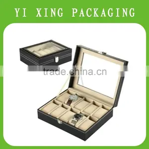 Top Quality Custom PU Leather Box With Glass Window for Watch thumbnail-2