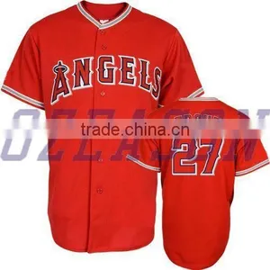 Sublimation/embroidery Logo Cheap Plain Polyester Baseball Jersey thumbnail-2