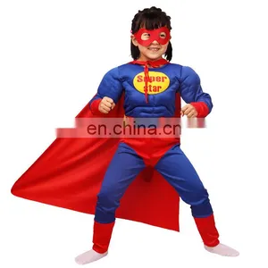 2021 Double Layers Superhero Costume Kid Adult Cape With Custom Mask For Kids Halloween Party Birthday Cosplay Costumes Set thumbnail-1