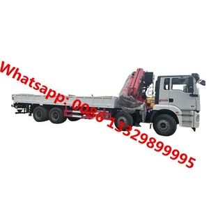 Customized SHACMAN Brand 8*4 LHD 14T Knuckle Crane Boom Mounted on Cargo Truck for Sale thumbnail-4