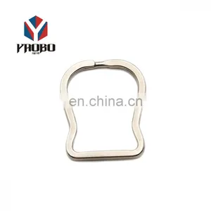 Excellent Keyring Stainless Steel Custom Key Chain Split Shaped Rings For Clothing thumbnail-2