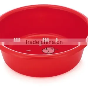 High Quality Plastic Red Foot Tub Round Wash Basin thumbnail-2