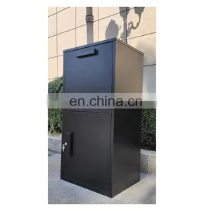 Outdoor Metal Security Package Mail Box Standing Letter Box Large Freestanding Parcel Post Box With Lock thumbnail-4