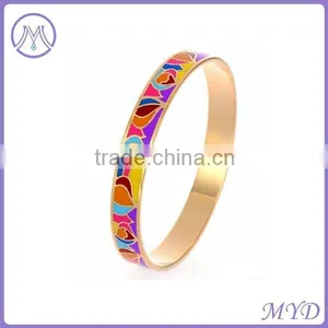 316L Stainless Steel Enamel MultiColor Bangle Bracelet thumbnail-5