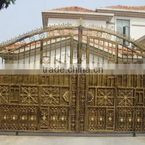 Guangzhou Steel Gate Factory, Metal Gate, Gate for House, House Gate Designs, Iron Pipe Gate Design thumbnail-1