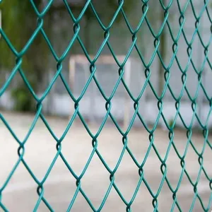 Soccer Field Fence Galvanized Chain Link Wire Mesh for Football Ground Net High Quality Pvc Coated Barrier Rolls Cyclone Fence thumbnail-4