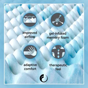 3” Reversible Egg Crate Memory Foam Mattress Topper thumbnail-2