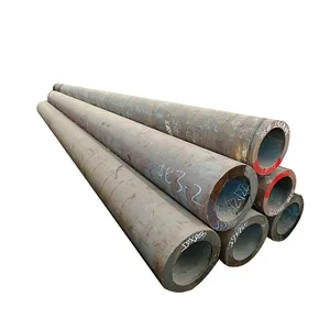 Q235 Carbon Steel Round Pipe ERW Welded Black Surface OD 15-300mm Wall 1-10mm for Building Scaffolding thumbnail-1