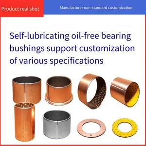 Sf-1 Steel-based Self-lubricating Bearing, Copper-plated Open Bush Made of Rolled Steel Back, Dry Self-lubricating Oil-free Sleeve thumbnail-3