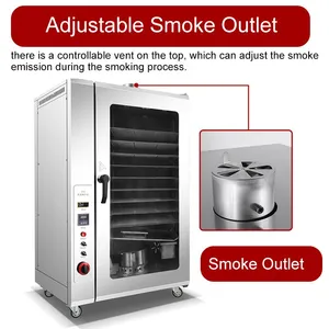 MO-Qdmdch Food Smoker Oven Machine BZ0521 Stainless Steel Multi-function Electric Smoking for Chicken Sausage Pork Knuckle Tofu thumbnail-4