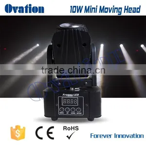 China Mini Led Moving Head Stage 10W RGBW/ DMX Control / dj Light thumbnail-5