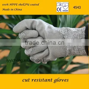 PU Coated Cut Resistant Work Gloves With CE EN388 4543 thumbnail-1