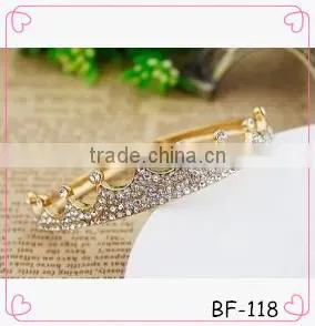 Fashion Jewelry Gold Diamante Crown Bracelet For Fashion Girls thumbnail-1