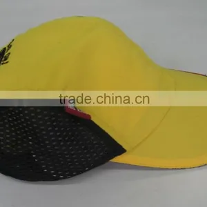 Custom Nylon Promotion Baseball Cap With Hole 4 Panel Short Bill Baseball Hats Short Bill Mesh Beach Hat For Man thumbnail-2