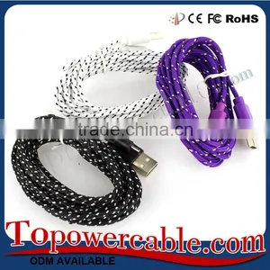 Universal Fabric Knit Driver Download USB Charging Data Cable For Samsung Galaxy S4 I9500 thumbnail-1