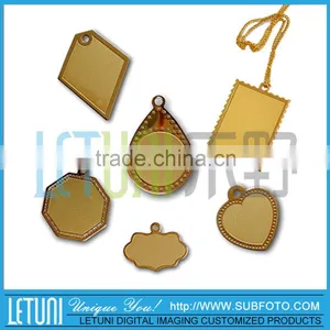 Sublimation 18K Gold Heart Pendant Blanks China thumbnail-3