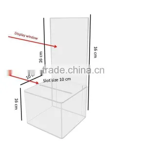 Customized Acrylic Suggestion Box Or Collection Box Manufacture In China thumbnail-2