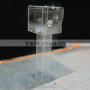 2016 Transparent Standing Donation Boxes for Sale thumbnail-2