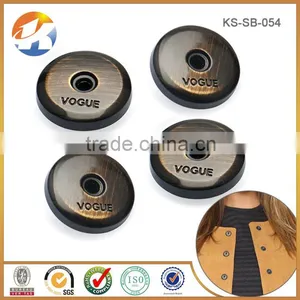 Brushed Filament Spray Color 4 Parts Metal Coats Spring Snap Button thumbnail-3