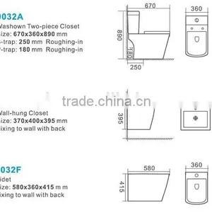 China Sanitary Ware Ceramic Two Piece Toilet thumbnail-3