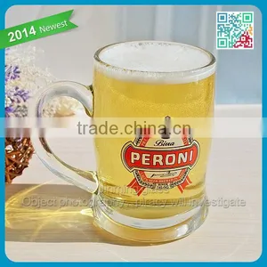 Peroni "Light Beer Brewed InItaly" Light Wheat Beer Glss Tumbler Best Beer Drinking Glass Quality Ever thumbnail-1