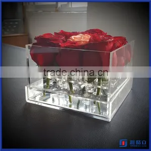 Manufacturer Supplier Acrylic Rose Storage Box / Hot Sale Acrylic Flower Display Case thumbnail-3