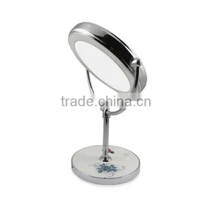 Metal Frame Tabletop Rotating Vanity Mirror With Lights Hollywood thumbnail-2