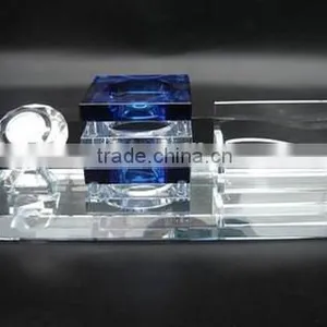 Delicacy Crystal Pen Holder Card Holder Office Table Set Table Decoration thumbnail-1