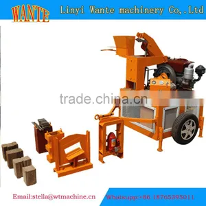 WT1-20 Mobile Diesel Engine Block Making Machine Manual Interlocking Brick Machine Price thumbnail-1