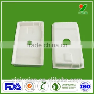 China Supplier Free Samples Paper Box Sugarcane Bagasse Pulp Molded Phone Case for Mobile Accessories thumbnail-1