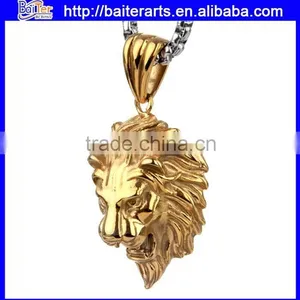 Men's Lion Head Pendant With Three Colors thumbnail-2