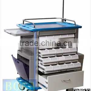 BK810 China Aluminium Steel Hospital Crash Cart Medical Trolley thumbnail-3